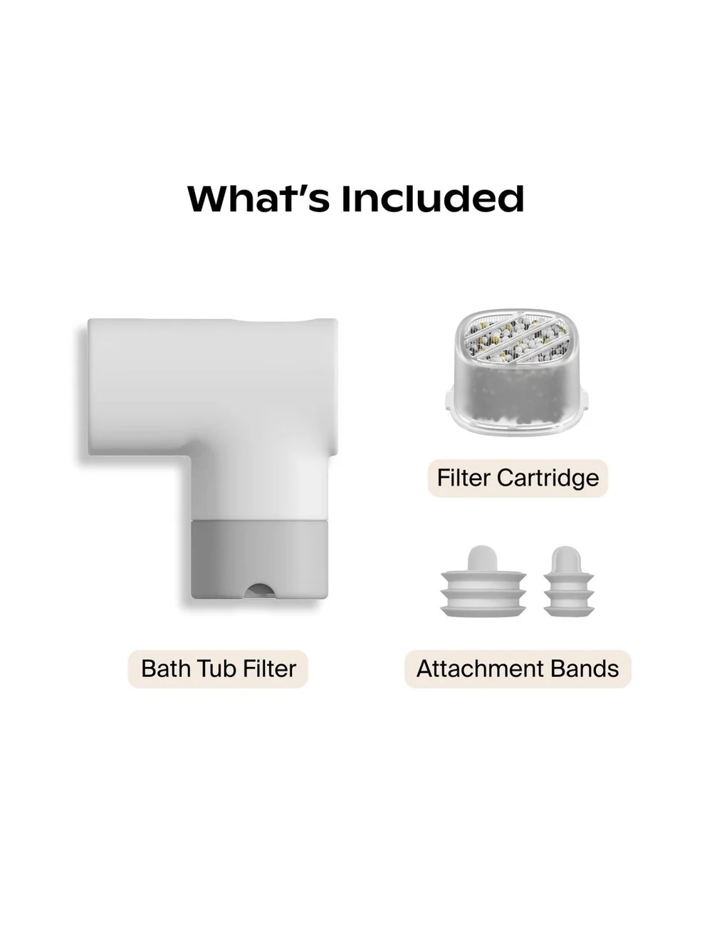 White 2-in-1 Bath Tub Filter & Spout Cover